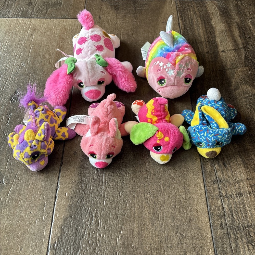 Lot of 4 PLUSH CUTETITOS PARTYITOS Stuffed Animals Dog Fish Giraffe Bunny